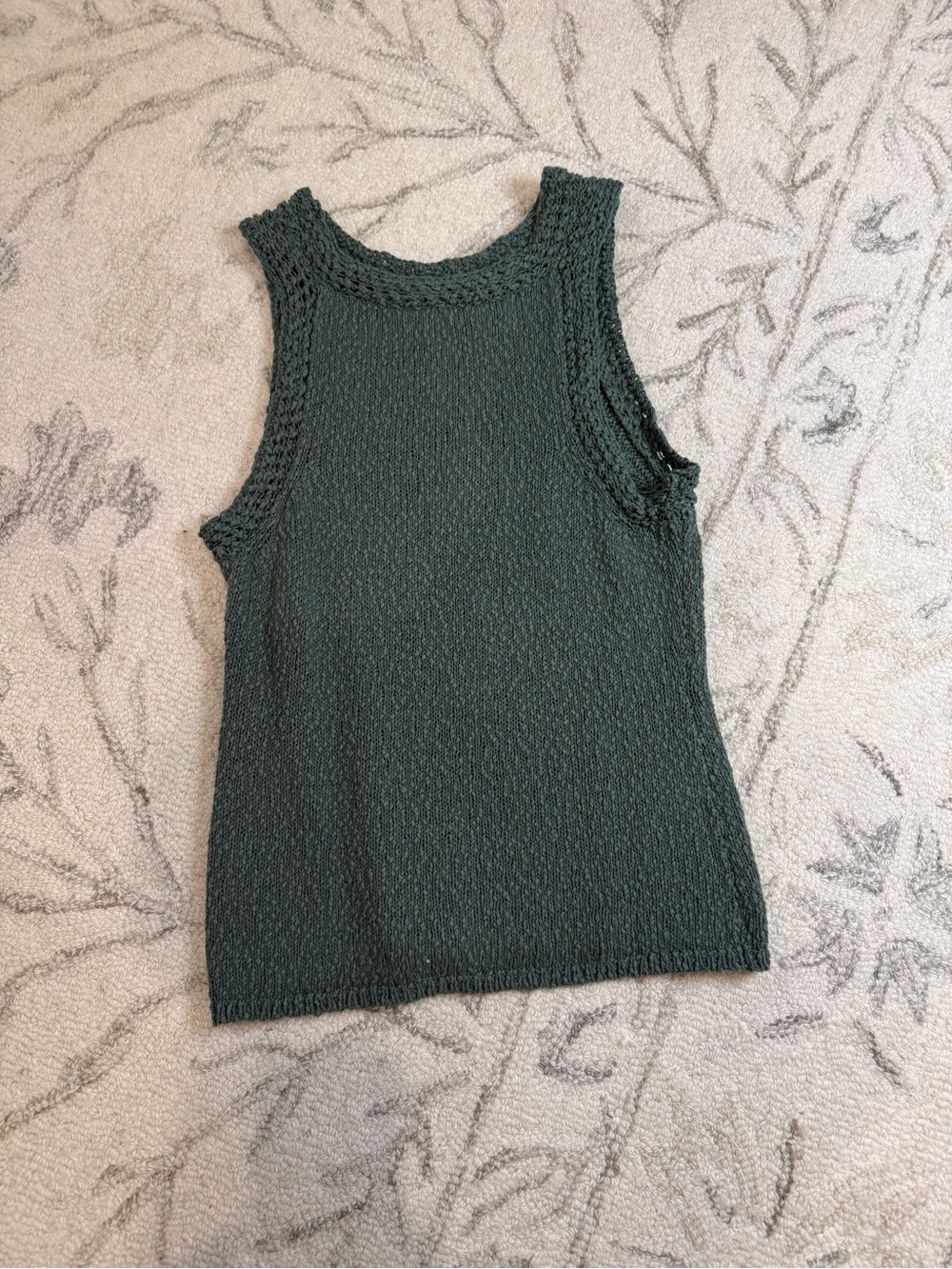 Tommy Bahama Cotton Linen Knit Sleeveless Sweater Tank Top XS Green - Picture 2 of 7